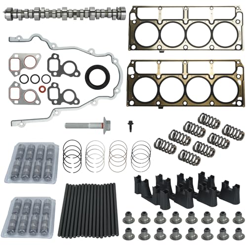 E1840P - Sloppy Mechanics Stage 2 Camshaft Kit Engine Rebuild Overhaul - Compatible with Chevy GMC LS Gen 3/4 4.8L 5.3L Vortec Engines 1999-2013 - Includes Cam Lifters & Trays Pushrods Gaskets