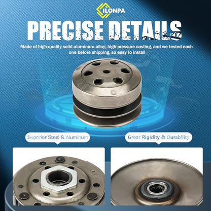 Clutch and Variator Assembly Set with 669 Belt for GY6 50cc 4 Stroke 139QMB Engine With Short Case Scooter Moped Tao Tao ATV