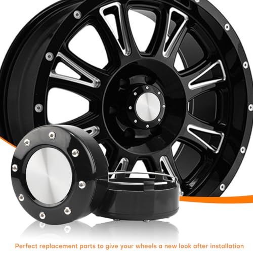 4PCS 102mm(4.02in)/95mm(3.74in) Car Wheel Center Caps Black for # 81232090F - color: Silver