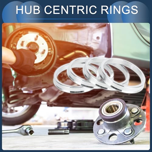 Hub Centric Rings, 64.1mm ID to 72.6mm OD Vehicle Wheel Hubrings Aluminum Alloy, 4 Pcs - size: 64.1mm to 72.6mm