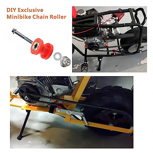 Upgrade Red 8&10mm Chain Roller Pulley Tensioner Wheel Guide Per for Motorcycle Mini Bike Atv 125cc 140cc 160cc XR125 SSRC RF50 KLX110 Pitster Pit Dirt Bike Parts - size: Universal