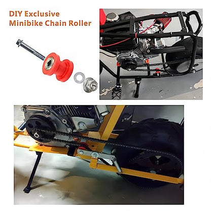 Upgrade Red 8&10mm Chain Roller Pulley Tensioner Wheel Guide Per for Motorcycle Mini Bike Atv 125cc 140cc 160cc XR125 SSRC RF50 KLX110 Pitster Pit Dirt Bike Parts - size: Universal