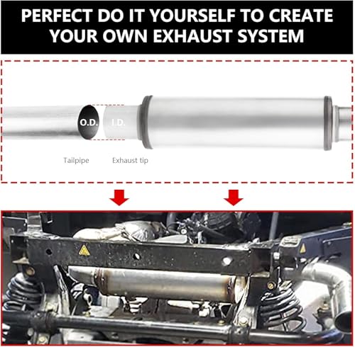 2.5" Performance Muffler Stainless Steel Straight-Through - size: 2.5in