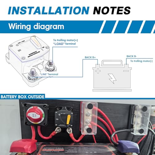 30A Amp Battery Switch Circuit Breaker w/5/16 Studs Waterproof UL - color: New version, size: 30A