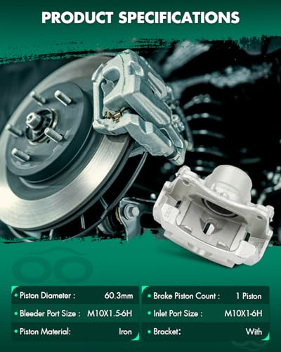 SCITOO 18B4910A(Front Driver Side) Brake Caliper With Bracket 1PC - size: Front Driver[18B4910A]