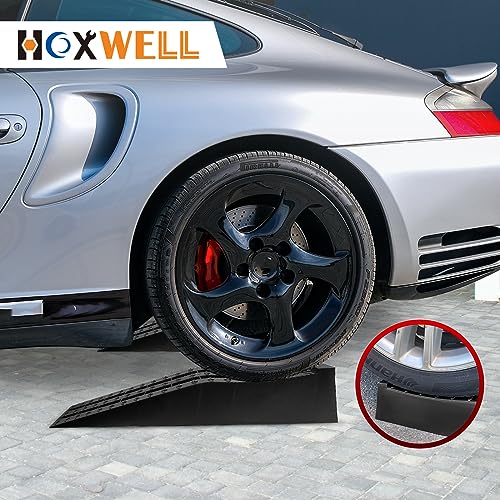 HOXWELL Portable Car Ramps for Oil Changes High Lift, Heavy Duty Low Profile Car Ramps for Jack Support, Vehicle Ramps for Garage, 31.5''x8.1''x4.9'', GVW 10000 LBS, 2PCS - size: 270-2PCS