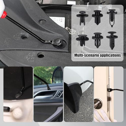 LivTee 120pcs Retainer Clips Push Type Fasteners 6.3mm 8mm 9mm 10mm Expansion Screws Replacement Kit Bumper Push Rivet Clips with Remover Tool - size: 120+1(Not Specified)