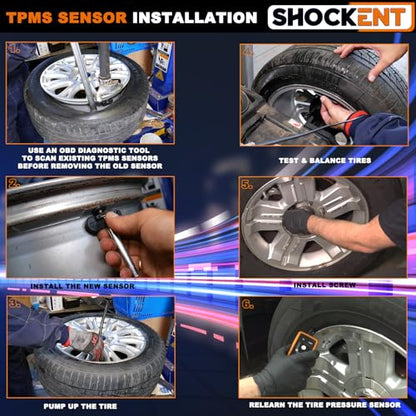 4260706011 Upgraded 315MHz TPMS Sensor Fits for:-Toyota Camry 2007-2011, 4Runner 2003-2018, Corolla 2007-2013, Matrix 2007-2013, Prius 2006-2015, Tacoma 2007-2015, Yaris 2007-2011 - 4pcs