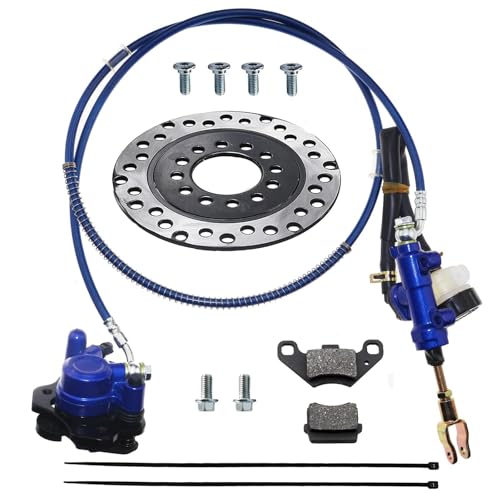 PRO BAT 110cc Go Kart Hydraulic Brake Caliper Master Cylinder Assembly Kit - color: Blue