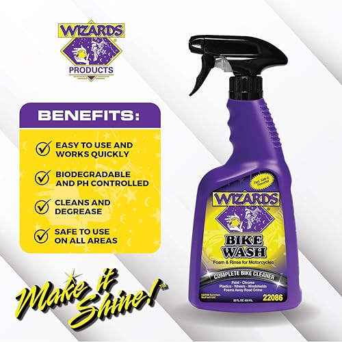 Wizards Motorcycle Quick Detail Kit – 5-Piece Wash & Shine Bundle - color: Motorcycle Quick Kit (5 pc)