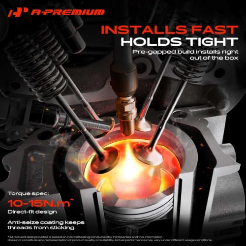 A-Premium Iridium Platinum Spark Plugs Pack of 8, Fine Wire, V8 Engine - style: Pack of 8