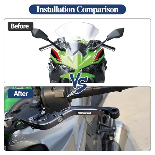 Brake Clutch Lever for Z500 Ninja500, Adjustable Levers(Titanium) - color: Titanium)