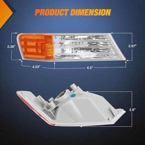 Nilight Front Turn Signals Light For 2007-2017 Jeep Patriot Passenger Side - color: Jeep Patriot Passenger Side Signals Light-Amber