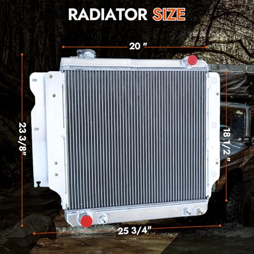 Replacement for Jeep TJ Aluminium Radiator for Jeep Wrangler 1987-06 TJ YJ - size: 3-Row AA5052 Aluminum