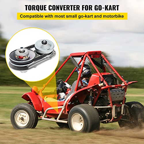 VEVOR Torque Converter, 30 Series 212 Predator Torque Converter kit Go Kart, Mini Bike Comet Clutch Set, 3/4 Inch 10T #40 or 41 Chain Predator Driver Pulley Replacement Comet TAV2 - size: 3/4 Inch 10T