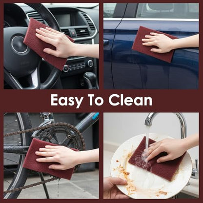16 Pcs Maroon General Purpose Scuff Pads 6" x 9” 320 Grit Red Scuff Pad Automotive Pads for Scuffing Scouring Sanding Paint Primer Prep Adhesion Scratch Handicrafts
