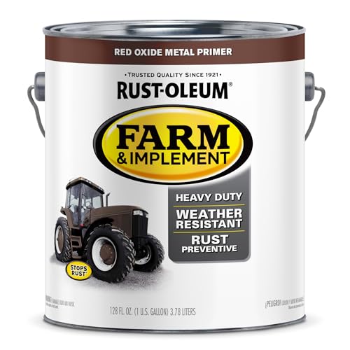 Rust-Oleum Farm & Implement Red Oxide Metal Primer Paint - color: Red Oxide Metal Primer, size: 128 Ounce (Pack of 1)