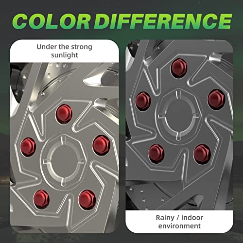 AUTOPTIM M12x1.5 Lug Nuts - 20Pcs Red Closed End Lug Nut, 3/4"(19mm) Hex - color: Red, size: M12x1.5, style: 20 Pcs