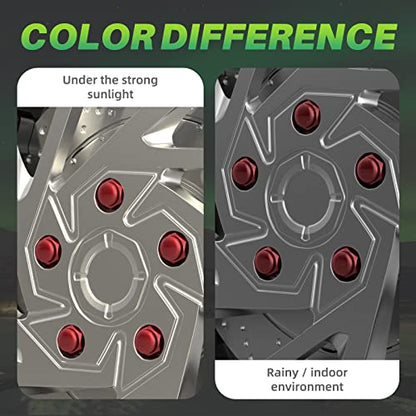 AUTOPTIM M12x1.5 Lug Nuts - 20Pcs Red Closed End Lug Nut, 3/4"(19mm) Hex - color: Red, size: M12x1.5, style: 20 Pcs