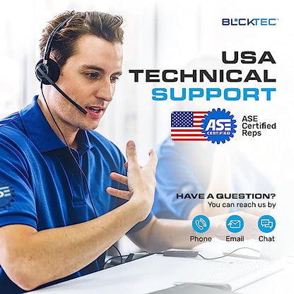 BLCKTEC 420 Bluetooth OBD2 Scanner Diagnostic Tool - Vehicle Code Reader for Car - Clears Check Engine Light - Comes with Premium OBD App On IOS & Android - Works For All Cars 1996 & Newer - size: 1.8 inches