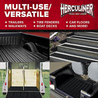 HERCULINER HCL1B8 Roll-on Bed Liner Kit,Black, 1 Gal.