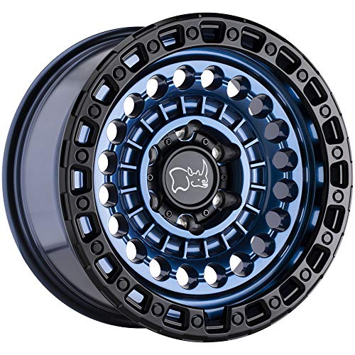 Black Rhino Hard Alloys BRSTN 20X9.5 5X5.0 CBLT-BLU-BLKLP -18MM - 2095STN-85127U71 - color: COBALT BLUE W/ BLACK RING, size: 20X9.5, 5X5.0, 4.54, -18mm