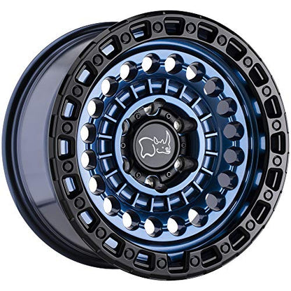 Black Rhino Hard Alloys BRSTN 20X9.5 5X5.0 CBLT-BLU-BLKLP -18MM - 2095STN-85127U71 - color: COBALT BLUE W/ BLACK RING, size: 20X9.5, 5X5.0, 4.54, -18mm