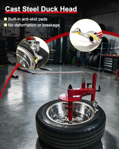 Wall-Mounted Tire Changer, Manual Tire Removal Tool for 16"-21" Wheels