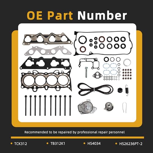 Head Gasket Set with Timing Belt Kit, 1.7L - style: for Civic 1.7L 2001-2005