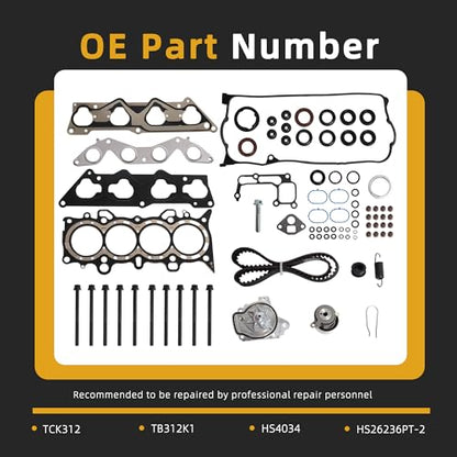 Head Gasket Set with Timing Belt Kit, 1.7L - style: for Civic 1.7L 2001-2005