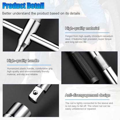 23" Extended Lug Wrench, 4 Way Automotive Wheel Lug Wrench - size: Extendable