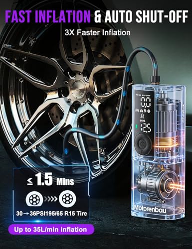 Tire Inflator Portable Air Compressor, 3X Faster Inflation