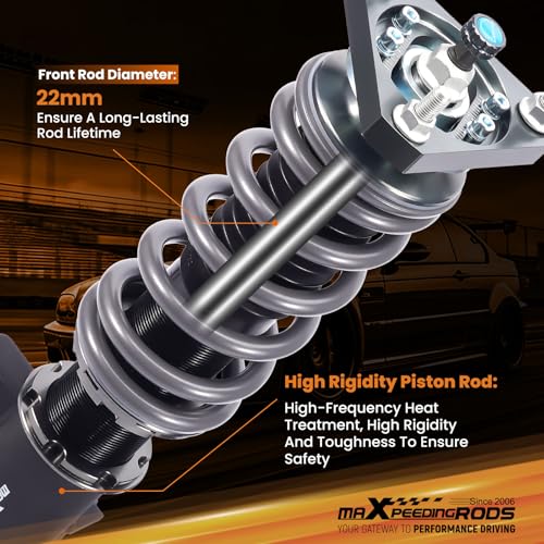 maXpeedingrods Coilover for Honda Civic 2012-2015 FG3 FB2, 24 Levels Damper Adjustable Coilovers Suspension Kit, Height Adjustable Shock Absorber Struts, T7 Upgrade Racing Series Lowering Kit, Black - style: Civic 2012-2015