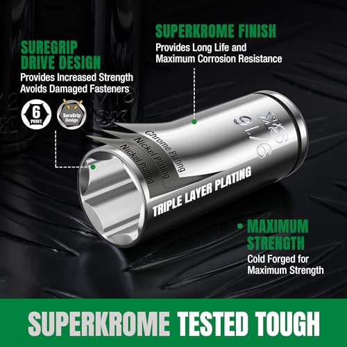 SK 1/4" & 3/8" Drive Socket Set with 90-Tooth Ratchet, SAE & Metric