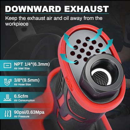 XIIW 3/4 Inch Air Impact Gun, Max Nut-busting Torque 1950 ft-lbs - size: ‎‎3/4 inch | 1950 ft-lbs