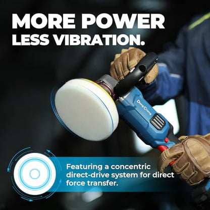Dong Cheng 20V Brushless Cordless Polisher Kit, 6" Pad, 1 x 4.0Ah Battery