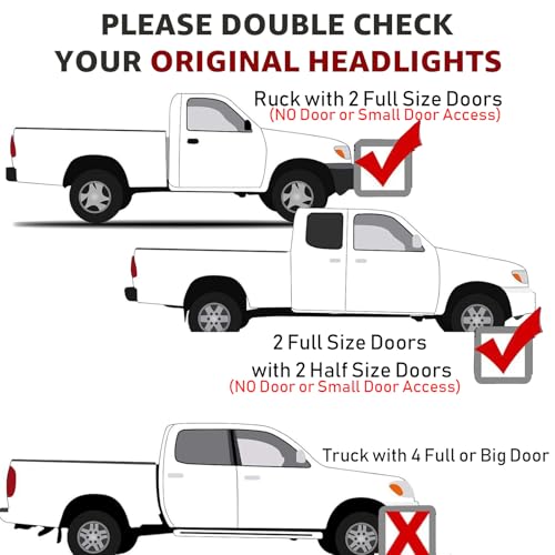 Headlight + Parking Lights Kit For Toyota Tundra Regular/Access Cab 2000-04 - color: Chrome Housing Clear