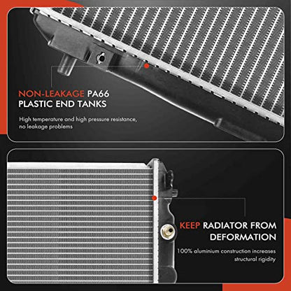 A-Premium Engine Coolant Radiator Assembly with Transmission Oil Cooler
