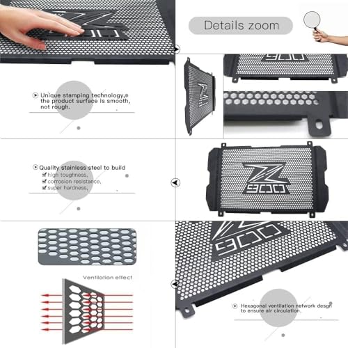 Z900 2026 Motorcycle Radiator Grille Grill Guard Protective Cover Grill - color: Radiator Grille Guard Cover-black