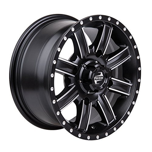4/137 Tusk Cascade Wheel 14x7 5.0 + 2.0 Machined/Black For HONDA Pioneer 1000-5 2016-2023