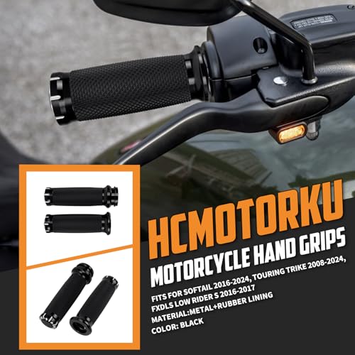 Electronic Throttle 1" Handlebar Grips for 25mm Handle Bars Universal Fit for Harley Softail Deluxe Breakout Low Rider Street Glide Road King Electra Glide Trike 2008-2025