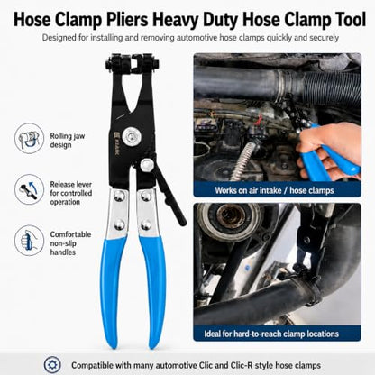 Electrical Disconnect Pliers Set, Fuel Line Disconnect Tool Kit, Automotive Electrical Connector Separator Removal Tool Kit and Hose Clamp Removal Pliers Set,Car Trim Removal Tools