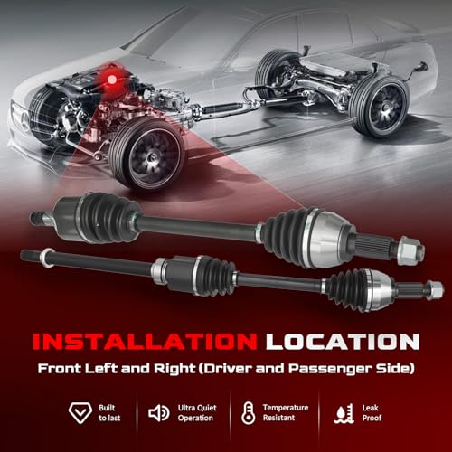 Betthand Front CV Axle Set Fit for 2013-2018 Altima Nissan L4 2.5L Sedan - size: 666417+666431