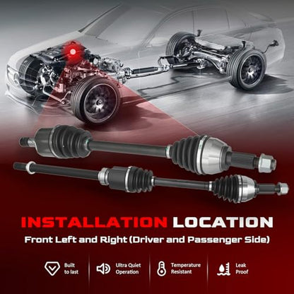 Betthand Front CV Axle Set Fit for 2013-2018 Altima Nissan L4 2.5L Sedan - size: 666417+666431