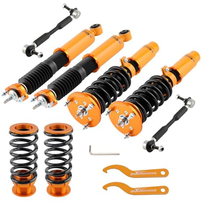 maXpeedingrods Coilover for BMW Z4 E85 Roadster 2003-2009, for BMW Z4 E86 Coupe 2006-2009, 24 Levels Damper Adjustable Coilovers Suspension Kit, Height Adjustable Lowering Kits Gold