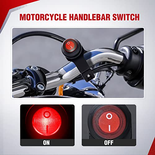 Nilight 7/8" Motorcycle Handlebar Switch Toggle Waterproof Button - color: Motorcycle Handlebar Switch