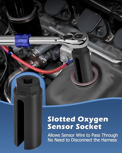 DAYUAN 7Pcs Oxygen Sensor Remover Set Oil Pressure Sending Unit Removal - size: 7Pcs-Red