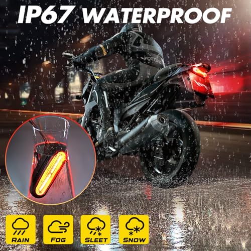 Alopee 5" Universal Led Motorcycle Tail Lights 12V-80V, 1 Pack - size: 1 Pack 5 Inch Tail Light