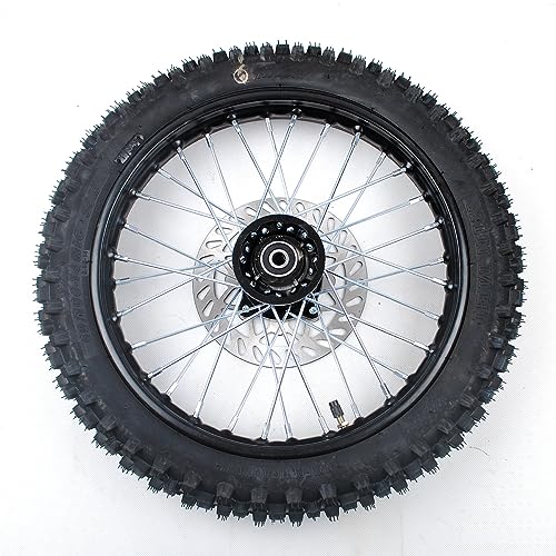Dirt bike tire 12-15mm Bearing Front 60/100-14 2.75-14 Rim tube tire Disc Brake Wheel Rim With 190MM brake disc
