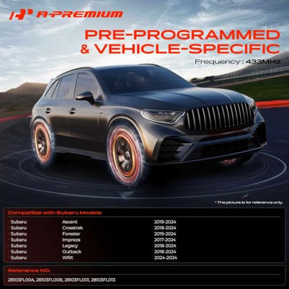 A-Premium 433MHz Pre-programmed TPMS Sensor Tire Pressure Monitoring Sensor